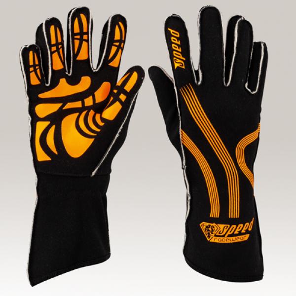 Kart Handschuhe Speed | ADELAIDE G-1 | schwarz/neonorange | Gr. 7